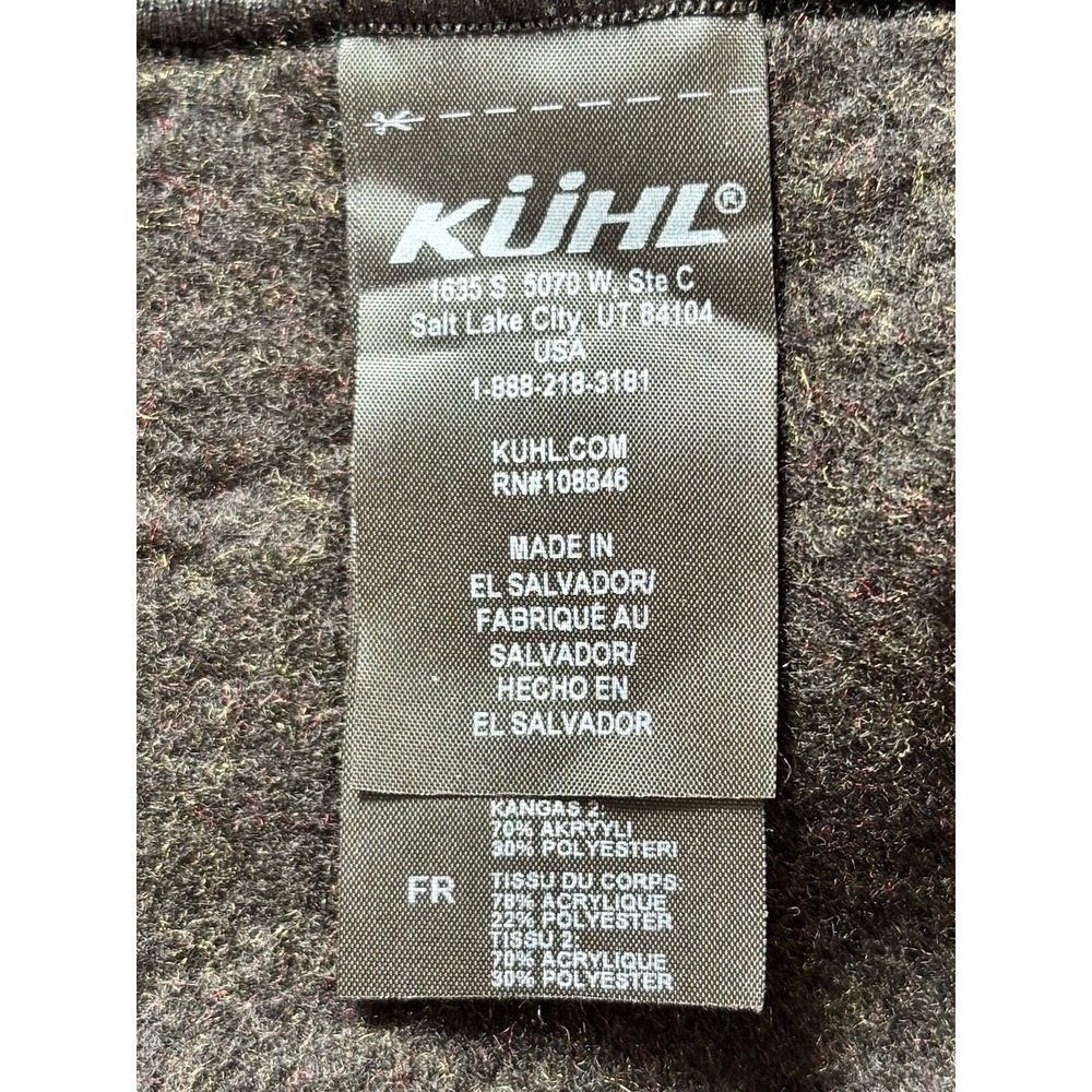 Kuhl Mens Interceptr Vest Sz M Black Fleece Full Zip Outdoor Hiking Gorp Layer - Picture 8 of 9